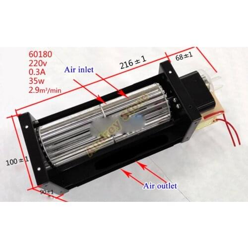 35W 0.3A 220V 60180 Cross flow fan air blower for Freezer Refrigerator