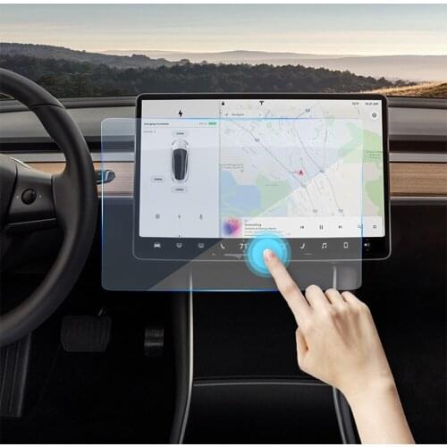 Central Control Navigation Glass Screen Protector For Tesla Model 3 Dash Panel Anti Tempered Film Scratch