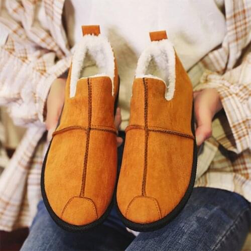 Womens Winter Slip On Loafer Ladies Furry Plush Warm Women Soft Flock Woman Flats Female Casual Comfortable Shoes Fashion New