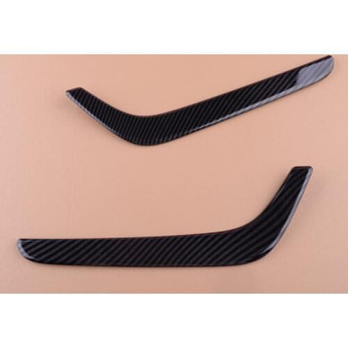 1 Pair Carbon Fiber Style ABS Front Fog Light Lamp Eyebrow Trim Fit for Honda CRV 2017 2018 2019 2020