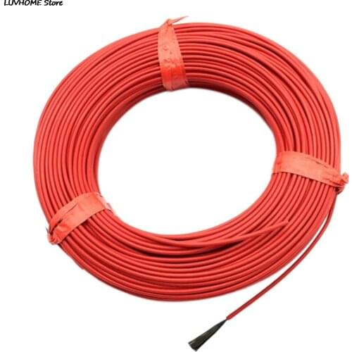 1Roll 20M 12K 33Ohm Infrared Heating Floor Heating Cable System Electric 2.0mm Ptfe Carbon Fiber Wire Floor Hotline Thickening