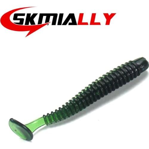 10Pcs/Lot Lures Soft Bait 70mm 2g silicone bait Worms fishing lure with salt smell Fishing Takcle Grub Artificial Lures DG-11