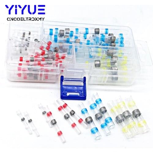 100PCS Electrical Wire Connectors Insulated Solder Sleeve Tube Heat Shrink Sorder Terminal Waterproof Butt Connectors