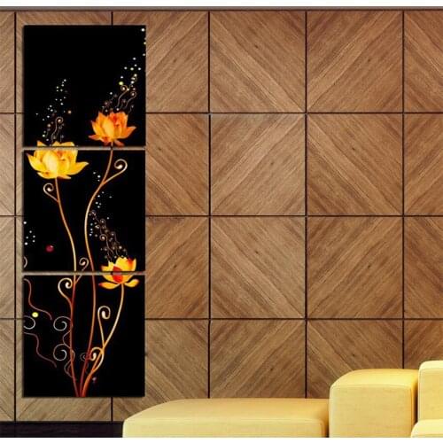 3 Piece Canvas Wall Art Modern Flowers Canvas Paintings Dinning Room Decorative Pictures HD Prints With Framed F-160