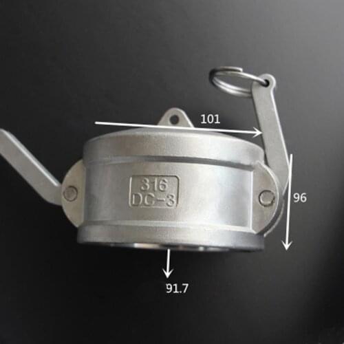 3" Socket End Cap Type C Camlock Quick Disconnect Coupling 316 Stianless Cam Groove For Hose Pumps Homebrew