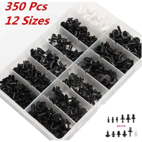 350 Pcs Auto Car Push Retainer Pin Rivet Trim Clip Panel Moulding Assortments Kit