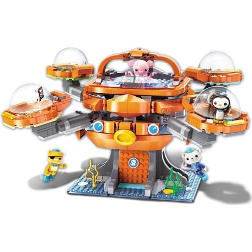 3708 698pcs Octonauts Octopus Octopod Playset & Barnacles Enlighten Model Building Kits Blocks Bricks Toys For Children