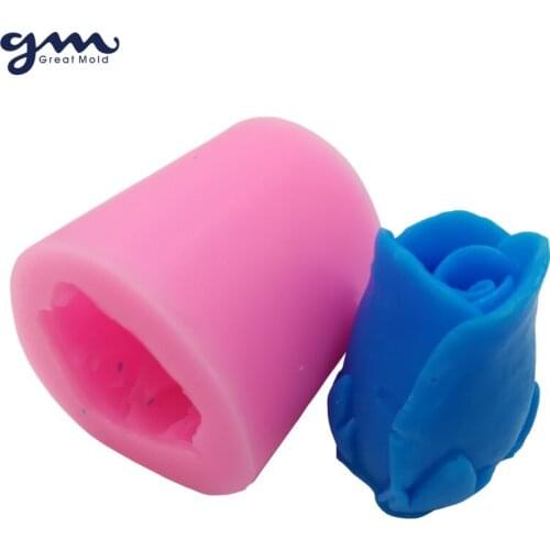 3D Rose Candle Mold Soap Mold Aroma Gypsum Resin Crafts Silicone Molds