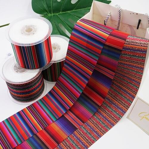 DIY Cartoon Stripe Printed Grosgrain Ribbon For Craft Supplies Sewing Accessories 5 Yards. 47853