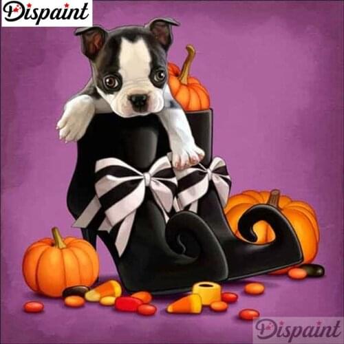 Dispaint Full Square/Round Drill 5D DIY Diamond Painting "Animal dog" Embroidery Cross Stitch 3D Home Decor A12299