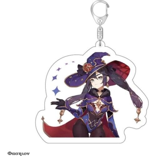 Genshin Impact Venti Hutao Zhongli Diluc Xiao Man Key Chain Anime Keychain For Women Accessories Cute Bag Pendant Key Ring Gifts