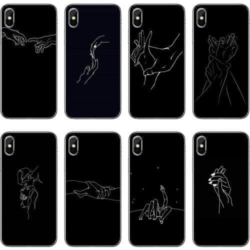 Black white line artistic sexy Accessories Phone Case For Huawei P30 P20 Pro P10 P9 P8 Lite Y5 Y6 Y7 Y9 P Smart Plus 2018 2019