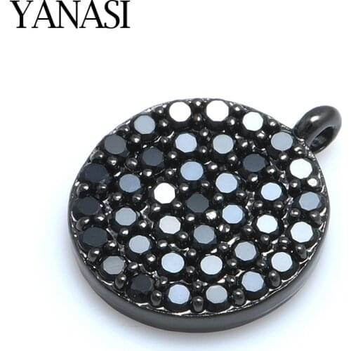 Black Small Round Charms Pendants Accessories for Bracelet Earrings Necklace Jewelry Making Star Moon Charms Jewelry Findings
