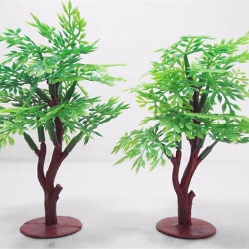 1PC Artificial Mini Tree Garden Miniature Resin Craft Home Decoration Micro Landscape Bonsai Plant 9 Cm
