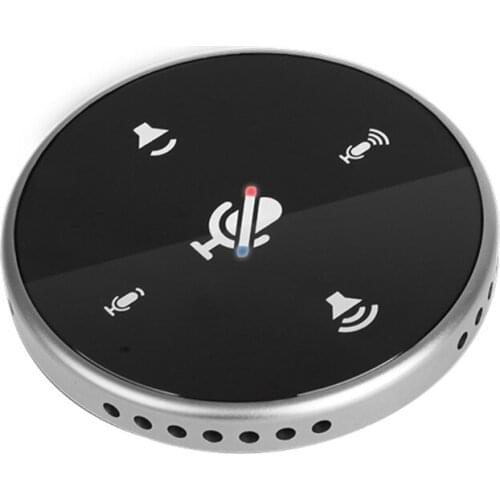 Conference Micrphone USB Omni-direction Audio Pickup Speakerphone Touch-Sensor Buttons to Mute/Volume for Streaming