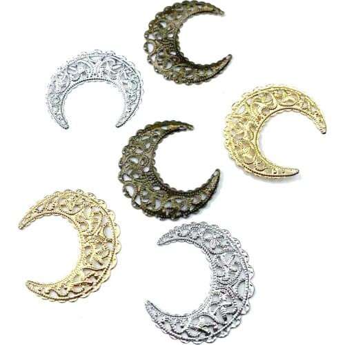 20Pcs 43x38mm Metal Crafts Filigree Flower Wraps Connectors Embellishments For Scrapbooking Diy Handicraft Home Decor