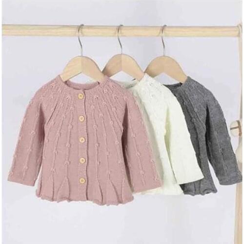 Baby Clothes Toddler Baby Cardigan Jacket Coat Baby Sweater Girls Cardigan Cotton Flower Newborn Baby Girls Sweater Coat