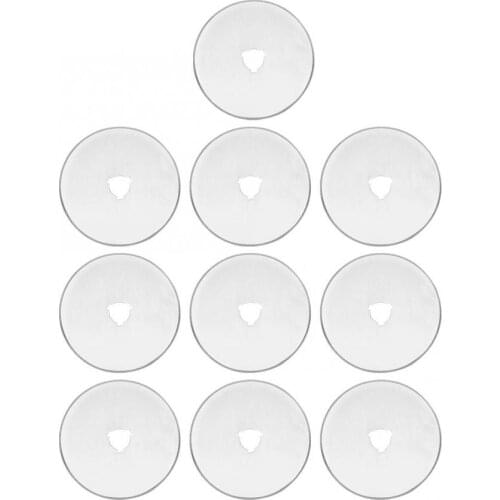 10Pcs 60mm Roller Wheel Round Knife Blade SKS-7 Leather Craft Fabrics Cloth Paper Cutter Replacement Kit Rotating Cutting Tool