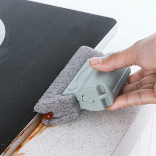 Creative hot-selling groove magic brush to quickly clean all corners and gaps. Removable door and window track gap cleaning tool