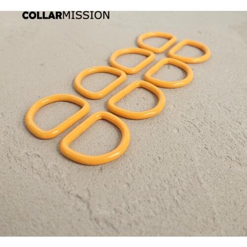 Metal orange D ring DIY for dog collar 25mm connection metal buckle DIY half ring belt buckle CDK25O