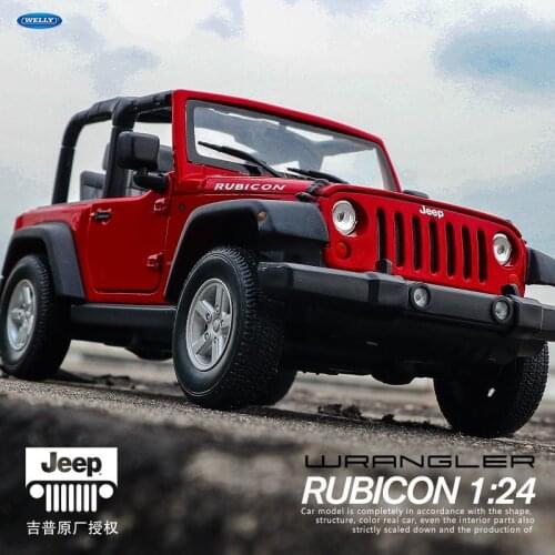 1:24 Jeep Wrangler Rubicon Alloy Car Model Simulation Metal Toy Off-road Vehicles Model Collection Boys Toy For Childrens Gift