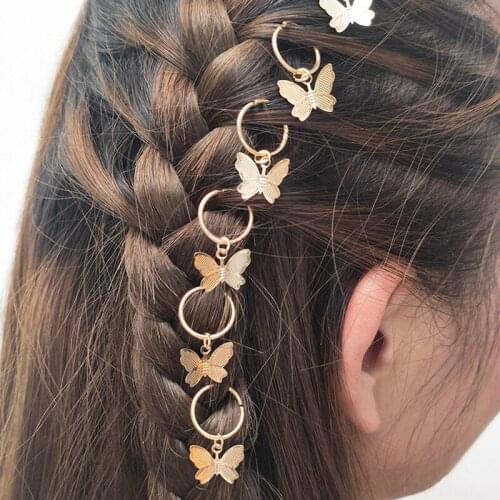 Fashion Butterfly DIY Pendant Hair Accessories Hair Clip For Women Street Braid Trend Headdress Girls Hairpins Hair Accessories