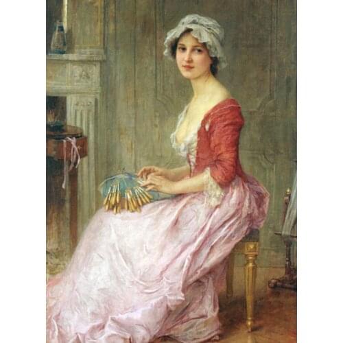 Needlework Crafts 14CT Unprinted Embroidery Quality Counted Cross Stitch Kits Set The Palace Paintings A Tailor People Atrs