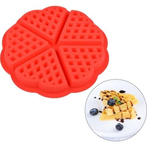 Creative Heart Waffle Mold Silicone Waffle Baking Molds Easy Using Reusable DIY Bakeware Tools Nonstick Muffin Mould