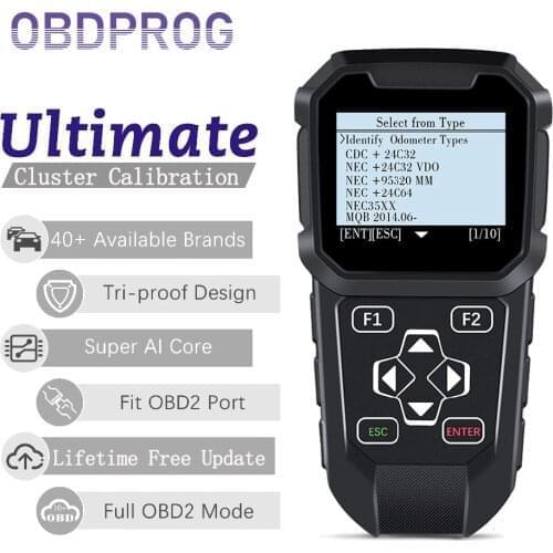 OBDPROG MT401 OBD Cluster Calibration Reset Professional Car Programmer Scanner Cluster Correction Tool Adjust OBD2 Code Reader