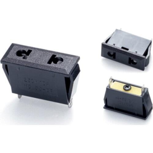 100 pcs/lot UPS Power Outlet IEC INLET AC socket BX-6F US EU PLUG Copper