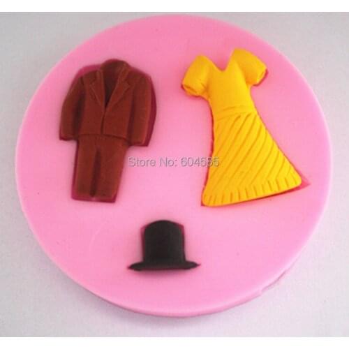 3D Suit and Dress Patterned Silicone Mold FM124