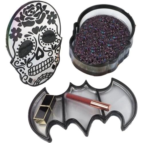 DIY Epoxy Resin Mold Halloween Skull Storage Box Coffin Swing Table Jewelry Box Silicone Mold