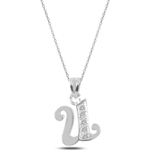 Silverlina Silver-U-Letter Ghost Pendant