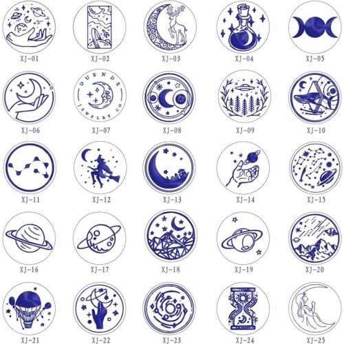 Interstellar Stamp Head Custom DIY Planet Heads Space Wax Seal Stamps Postage Journal Package Wedding Date Gifts Envelope Tools