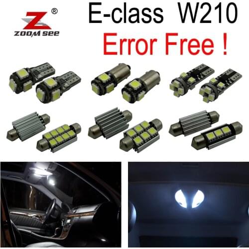 21x LED Lamp Interior Light full Kit For Mercedes Benz E class W210 Sedan E220 E240 E270 E300 E320 E420 E320 E430 E55AMG (95-02)