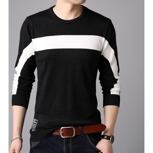 New cotton Sweater Men Retro Pattern Hip Hop Autumn Pull Over Spandex O-neck Oversize Couple Casual Mens Sweaters top clothing