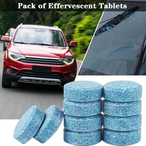 30PCS Car Concentrated Window Washer Tablets Effervescent Washer Car Glass Cleaner Concentrate Window Floor Kitchen