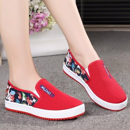 2021 Summer New Style Beijing Cloth Shoes Flat Bottom Shallow Mouth Joker A Foot Pedal Lazy Leisure And Lovely Cartoon