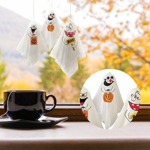 Party And Holiday Diy Decoration Mini Halloween Hanging Ghost Decoration Cake Card Pumpkin Monster 3 Styles 2021 Christmas Gift