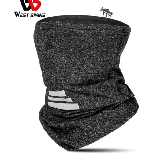 WEST BIKING Winter Sport Scarf Reflective Printed Warm Windproof Face Cover Men Women Bicycle Bandana Outdoor Cycling Headwear