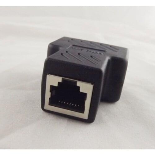 10pcs LAN Ethernet Network RJ45 Cable 1 To 2 Female Socket Splitter Connector Adapter
