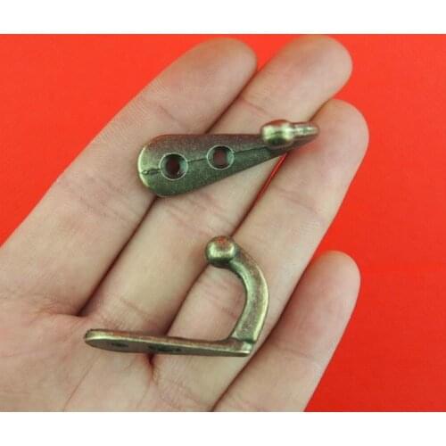 1000pcs Bronze Vintage Style Wall Mounted Single Hook Hangers Storage Organizer Wall SN836