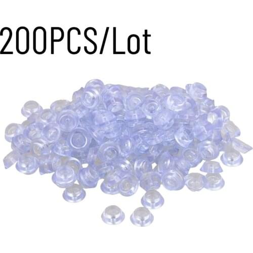 200PCS 20x8x12mm Transparent Silicone Round Soft Anti-slip Foot Pad for Furniture Feet Chair Cup Table Cabinet