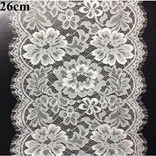 3Y per length 26cm wide exquisite jacquard non-elastic lace eyelash,eyelash lace trim,XERY0624D