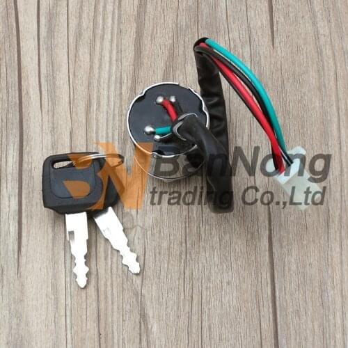 4 Cables Motorcycle Ignition Switch & Keys For 4 Wheeler Go Kart ATV Quads 110cc 125cc 250cc