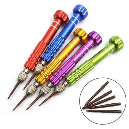[5 In 1] Professional Mini Torx Screwdriver Set Aluminum Alloy Precision Mobile Phone Repair Open Dismantle Tool Multitool Kit