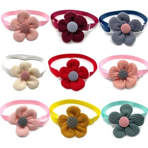 50/100pcs Flowers Style Small Dog Tie Pet Supplies Dog Bow Tie Cat Neckties Holiday Pet Dog Cat Puppy Tie Dog Gorooming Products