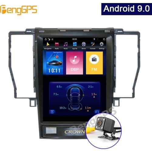 Android 9.0 Tesla Style 6 Core Car GPS Navigation for Toyota Crown Twelfth/Thirteenth/Fourteenth Generation Voice Control 4G+64G
