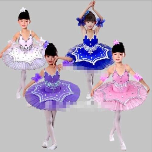 Girls White Swan Lake Ballet princess dance dress Costume 2-8Y Kids Tutu Leotard Ballet Dance Costume Ballroom Dacing dress