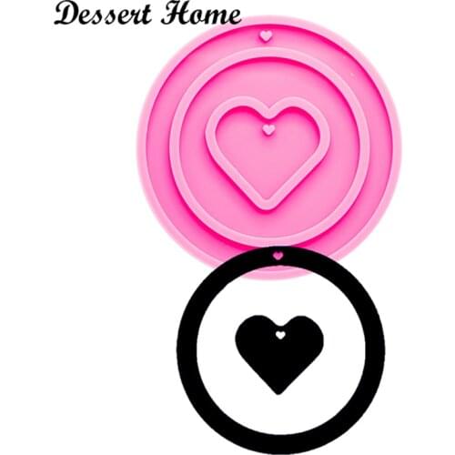 DY0253 DIY Shiny Glossy Christmas decoration Circle/Heart Mold, Epoxy Resin Molds, Silicone Mould, Resin jewellery making